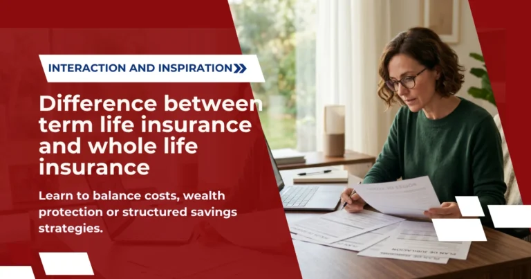 Difference between term life insurance and whole life insurance