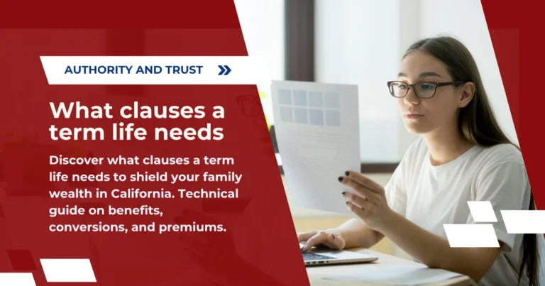 What clauses a term life needs