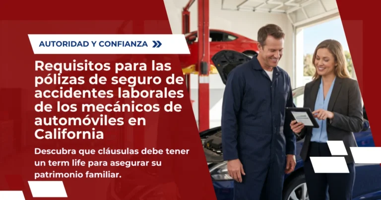 Requisitos para las pólizas de seguro de accidentes laborales de los mecánicos de automóviles en California