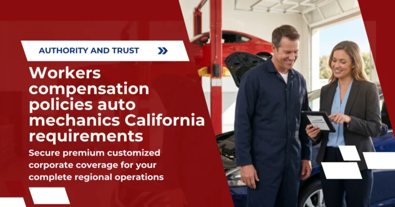 Workers compensation policies auto mechanics California requirements