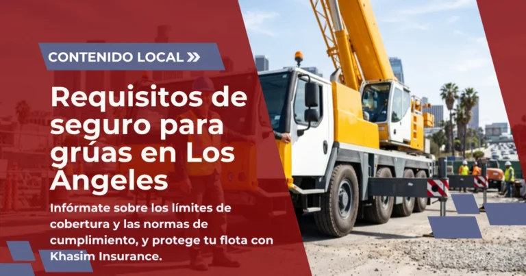 Requisitos de seguro para grúas en Los Ángeles