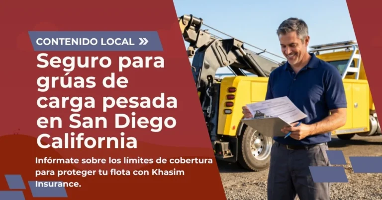 Seguro para grúas de carga pesada en San Diego California